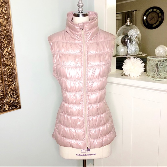 Calvin Klein Jackets & Blazers - Calvin Klein Pink Metallic Down Puffer Vest Coat